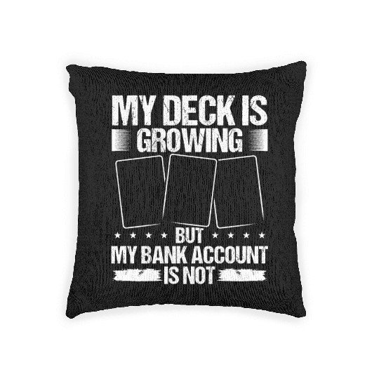 Trading Card Game Collecting Deck improving Money Woven Pillows