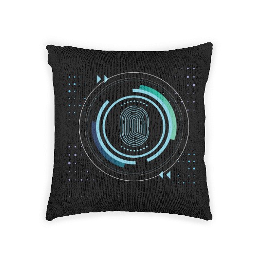 identity nerd geek save pc core security code Woven Pillows