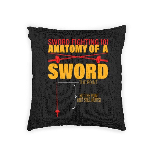 Sword Fighting 101 Anatomy Of A Sword 3 Woven Pillows