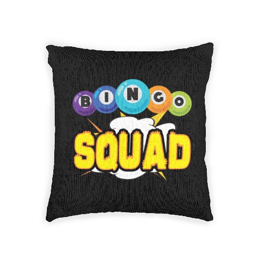 Bingo Card Game Grandma Bingo Player Bingo Cards Woven Pillows