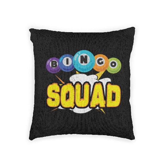 Bingo Card Game Grandma Bingo Player Bingo Cards Woven Pillows