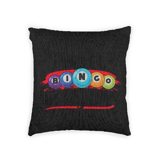 Bingo Card Game Grandma Bingo Player Bingo Cards Woven Pillows