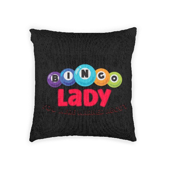 Bingo Card Game Grandma Bingo Player Bingo Cards Woven Pillows