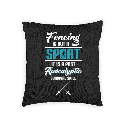 Fencing Sport Sword Sword Fight Fencing Coach Woven Pillows