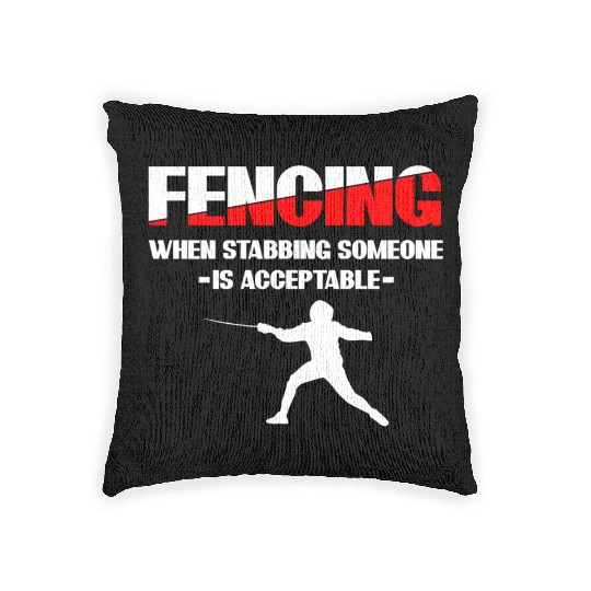 Fencing Sabre Fencing Fight Woven Pillows