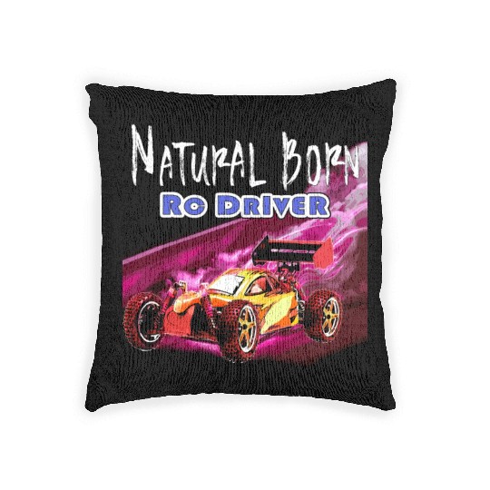 Natural Born RC car Driver Racer Remote Controlled Woven Pillows