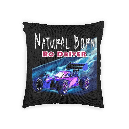 Natural Born RC car Driver Racer Remote Controlled Woven Pillows