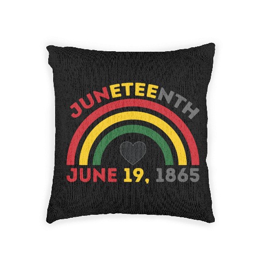 JUNETEENTH June 19th Black African American Day Woven Pillows