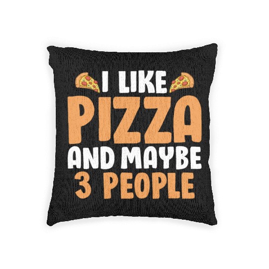 Funny Cheese Pizza Woven Pillows