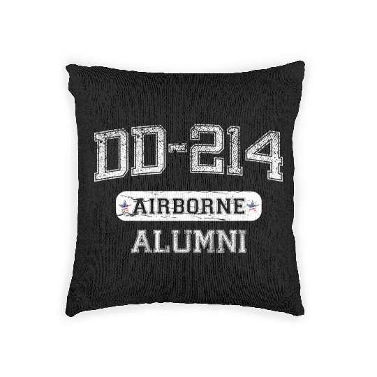 DD-214 US Airborne Alumni Woven Pillows