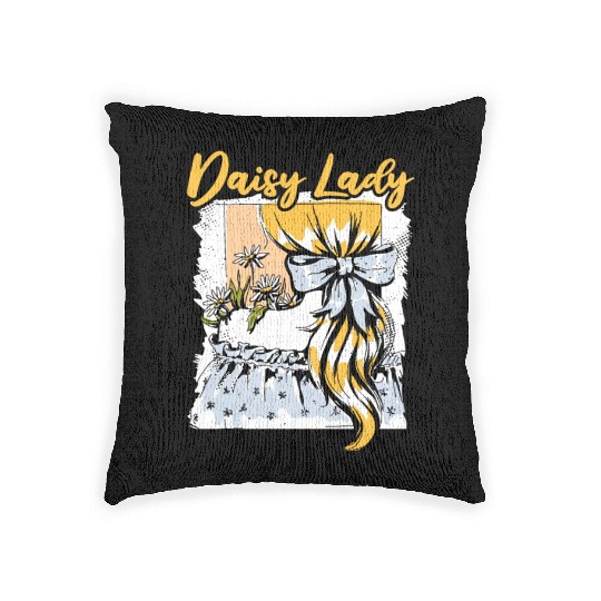 Daisy Garden Gardening Gardener Woven Pillows