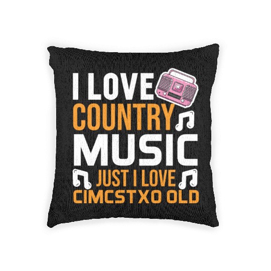 I love Country Music Woven Pillows