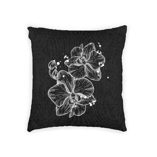 Breathtaking amazing orchid (white version) Woven Pillows