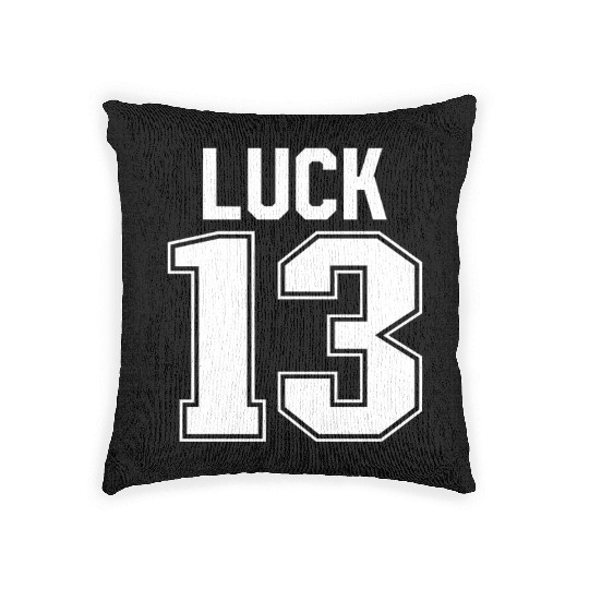 Luck 13 Jersey 13 My Lucky Number Lucky Thirteen Woven Pillows