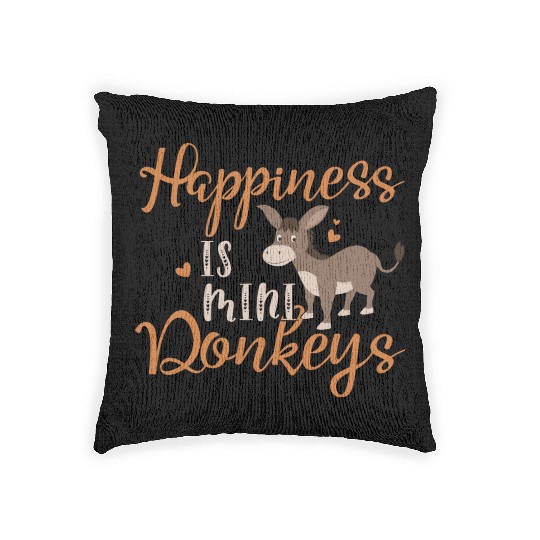 Miniature Donkeys Rancher Farmer Mini Donkey Lover Woven Pillows