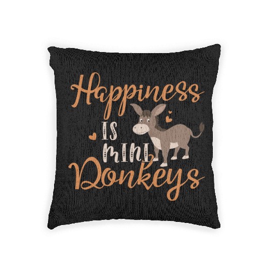 Miniature Donkeys Rancher Farmer Mini Donkey Lover Woven Pillows