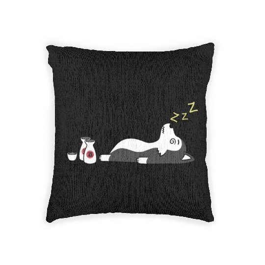 Husky Sake Drunk Woven Pillows