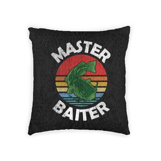 Master Baiter - Wels Catfish Hunter Woven Pillows