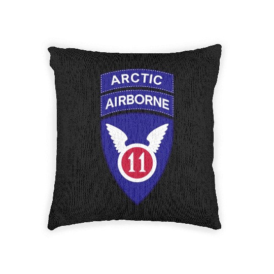 11th Airborne Division w Arctic Tab wo Txt X 300 Woven Pillows