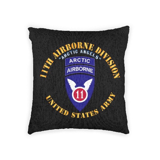 11th Airborne Division Arctic Angels w Arctic Tab Woven Pillows