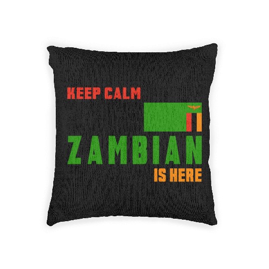 Keep calm Zambia flags design Woven Pillows