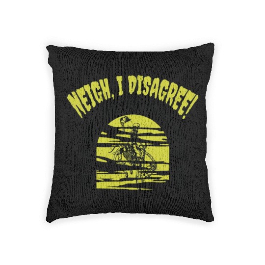 Halloween Cowboy Skeleton Fun Horse Riding Woven Pillows