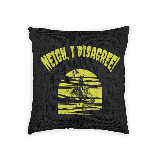 Halloween Cowboy Skeleton Fun Horse Riding Woven Pillows