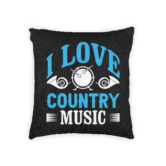 I love Country Music Woven Pillows