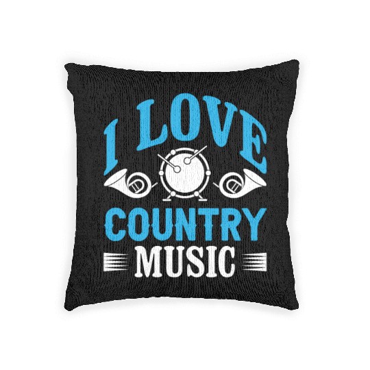 I love Country Music Woven Pillows
