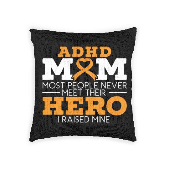 ADHD Mom ADHD Awareness Embrace Neurodiversity Woven Pillows
