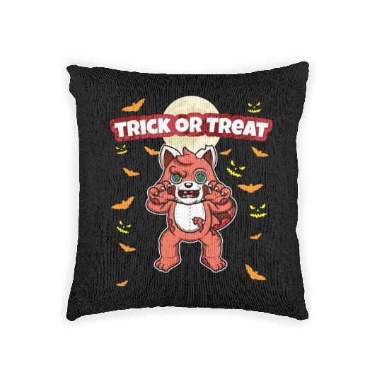 Trick Or Treat Scary Creepy Halloween Monster Woven Pillows