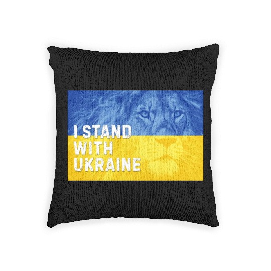 Ukraine Independence Day. I Stand with Ukraine Woven Pillows