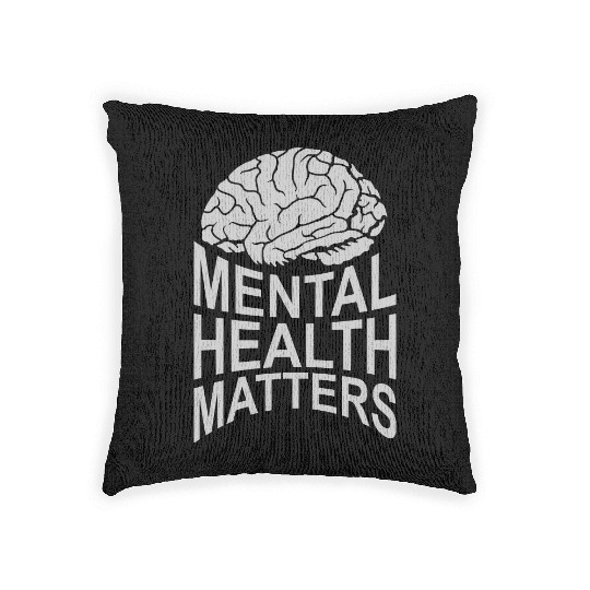 mental health matters quote Woven Pillows