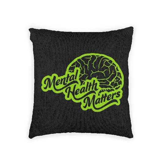 mental health matters quote Woven Pillows