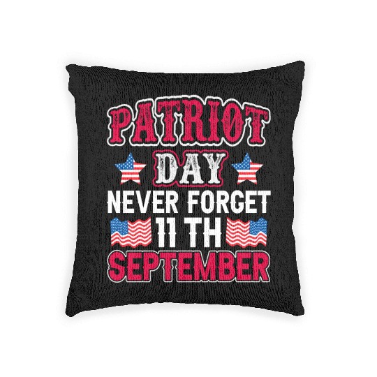 9/11 Patriot Day USA, Patriot Day, Never Forget Woven Pillows