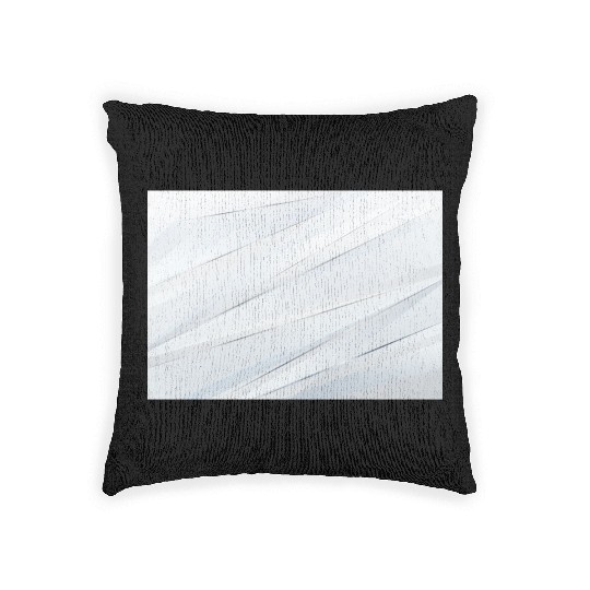 Luxury White Silver Stripes Woven Pillows