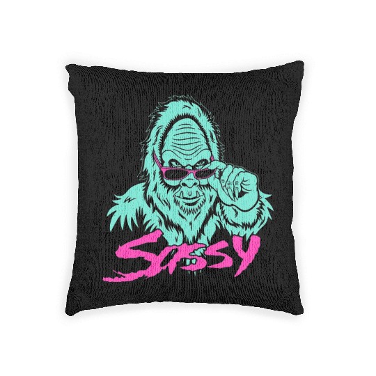 Green Sasquatch Game Woven Pillows