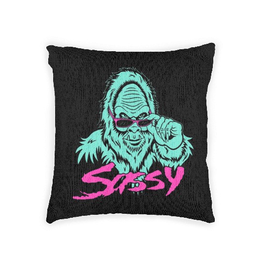 Green Sasquatch Game Woven Pillows