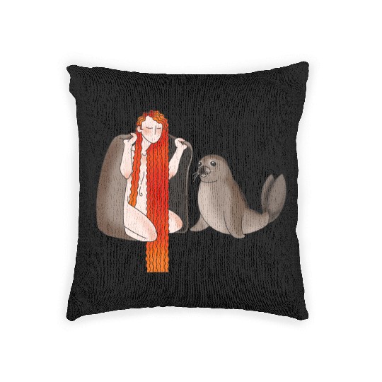Selkie and Seal Woven Pillows