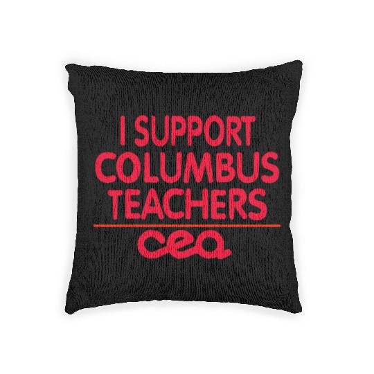 columbus ohio school teachers strike oh teacher Woven Pillows