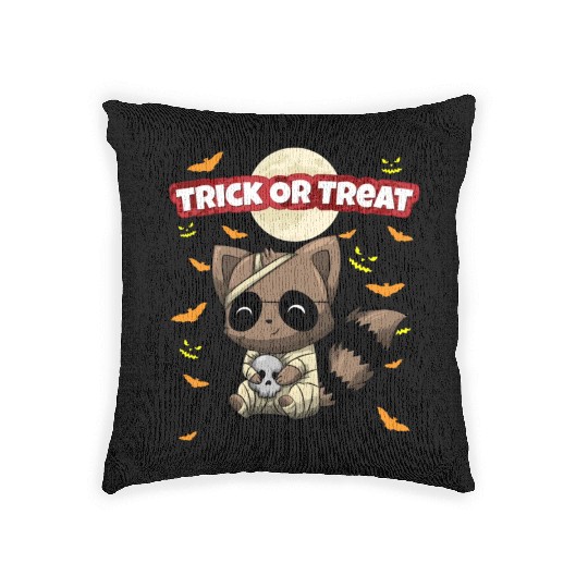 Trick Or Treat Scary Creepy Halloween Monster Woven Pillows