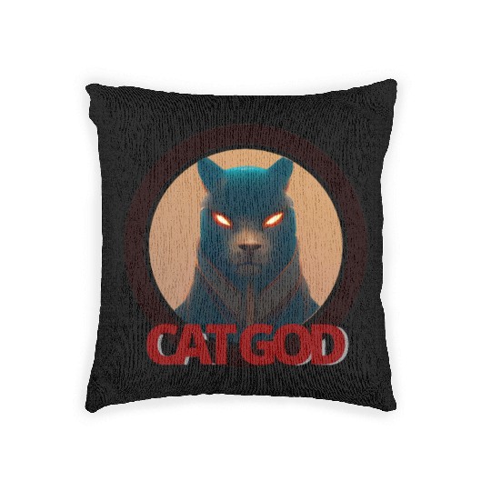 Samurai Cat God Woven Pillows