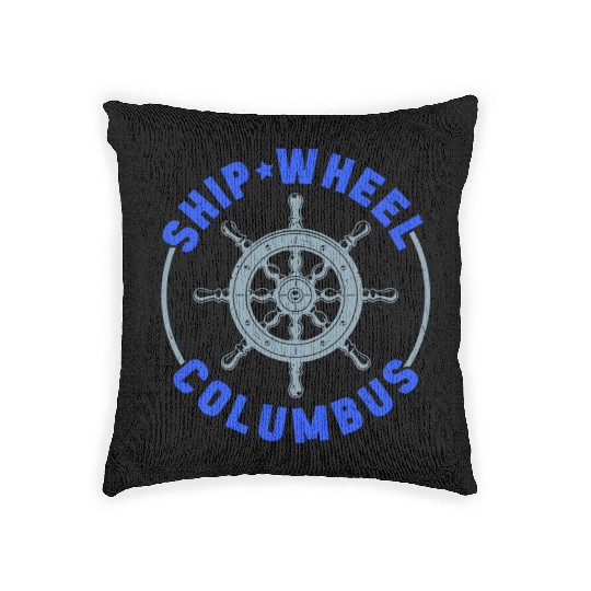 Ship Wheel Columbus Day Christopher Columbus Woven Pillows