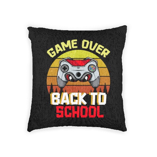 Game Over Back to School Woven Pillows