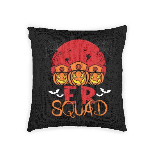 Emergency Squad Halloween Pumpkin Costume ER Nurse Woven Pillows