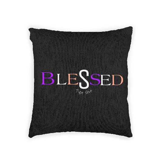 Purple and pink blessed aka pimp shit type shit Woven Pillows