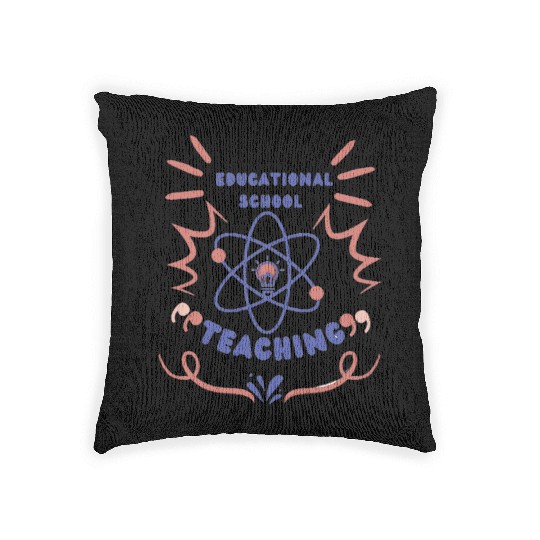 Back to school funny teaching Woven Pillows