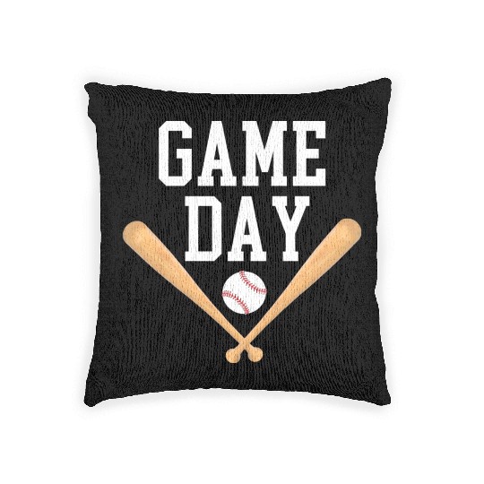 Game Day Baseball Baseball Life, Softball Woven Pillows