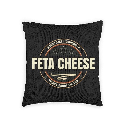 Feta Cheese Jokes Woven Pillows