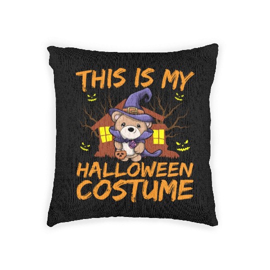 Scary Creepy Animal This Is My Halloween Costume Woven Pillows